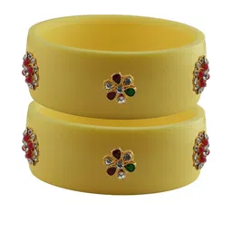 Vidhya Kangan Multi-Coloured Brass Bangles-image-81
