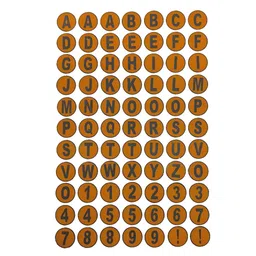 Comet Busters Orange & Black Printed Self-Adhesive Uppercase Alphabet & Numerals Stickers image 1