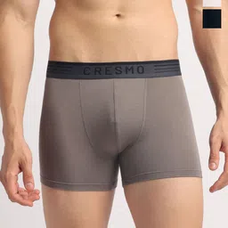 Cresmo Pack Of 3 Anti Bacterial Trunks CR-T-STR-P3-WHT-INTBLK-SHARM-S-picture-8