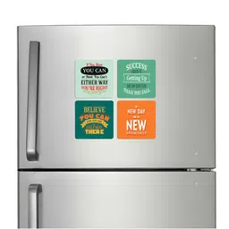 ARTBUG 4-Pcs Green & Blue Printed Fridge Magnets-31
