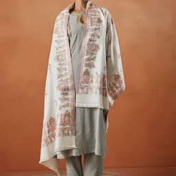 Pashmoda Women Ethnic Motifs Woven Design Shawl-15