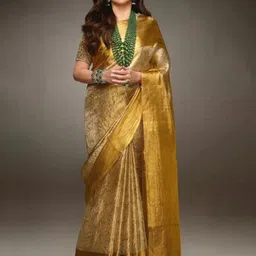yourwish Floral Zari Banarasi Heavy Work Saree-image-60