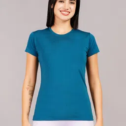 NEVER LOSE Women Solid Compression Fit Sports T-shirt-image-44