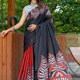 Suha Multi Pure Cotton Printed Bagru Sarees-picture-7