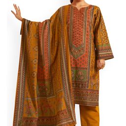 DRAVINAM Trends Floral Printed Thread Work Pure Cotton Unstitched Dress Material-picture-14