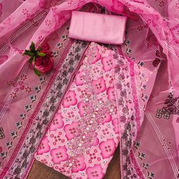 MANVAA Embellished Organza Unstitched Dress Material-picture-27