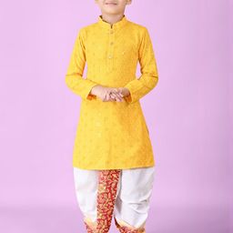 HUMAN CHOICE Kids-Boys Viscose Rayon Kurta Sets-image-83