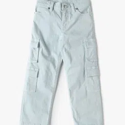 GAP Girls Mid-Rise Straight Fit Wrinkle Free Cotton Cargos-image-19