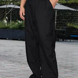 House of Koala Unisex Relaxed Loose Fit Pleated Trousers-picture-37
