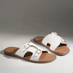 MONKSTORY Men White T-Rad Classic Double Monk Strap Sandals-image-59