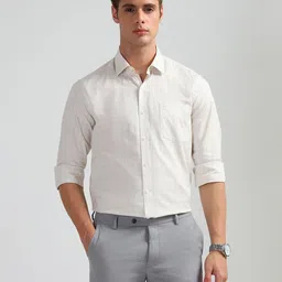 Arrow Men Manhattan Slim Fit Checked Spread Collar Pure Cotton Formal Shirt-picture-5