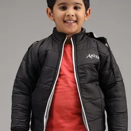 Anixa Boys Solid Winter Hooded Puffer Jacket-picture-49