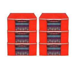 AMAK INC Red Fabric Multi-Utility Wardrobe Organisers-picture-13