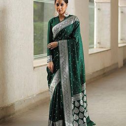 Aldwych Ethnic Motifs Zari Banarasi Saree-image-77