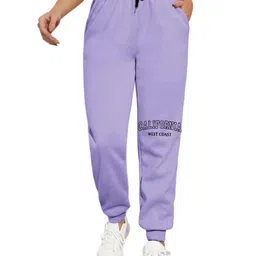 TABADTOD Women Typography Printed Relaxed Joggers Trousers-image-62