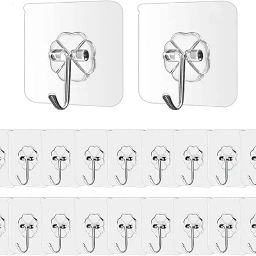 Adhesive Nail Wall Hooks for Hanging Kitchen Household & Bathroom Accessories Hook 1-image-53