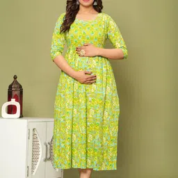 FASHION CLOUD Floral Printed Gotta Patti Pure Cotton Maternity Gotta Patti Angrakha Kurti-picture-18