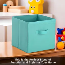 Aura Green Set of 3 Regular Square Foldable & Multipurpose Wardrobe Storage Box Organizer image 4