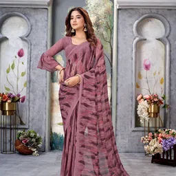 VARNI FABRICS Floral Pure Georgette Saree-23