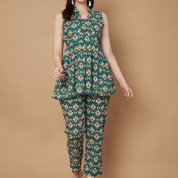 COTNUF Printed Pure Cotton Top & Trouser Co-Ord Set-picture-10