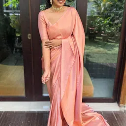 VILLE FASHION Woven Design Zari Kanjeevaram Saree-27