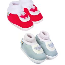 NESKA MODA Unisex Kids Pack of 2 Cotton Booties-picture-15
