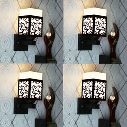 Gojeeva Black Wood Square Shaped Wall Lamp-picture-48