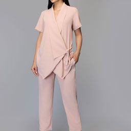 Tamiska By Narendra Kumar V Neck Top With Trousers Co-Ords Set-image-14