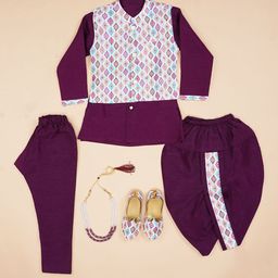 BAESD Boys Embroidered Kurta with Dhoti Pants-picture-47