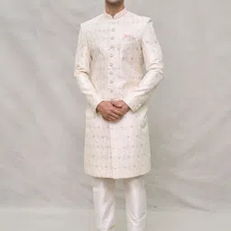 Arihant Rai Sinha Sequin & Embroidered Sherwani Set-image-56