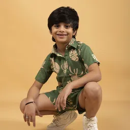 SPARSA Unisex Kids Printed Shirt with Shorts-image-10