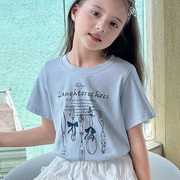 LULU & SKY Girls Graphic Printed Pure Cotton T-shirt-image-72
