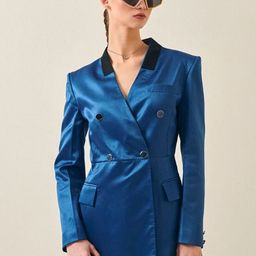 PROT-OFFICIAL Structured Double Breasted Wrap Tailored Jacket-image-16