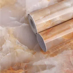INDIAN ROYALS Off White & Peach Granite Peel & Stick Printed Self-Adhesive & Durable Wall-picture-43