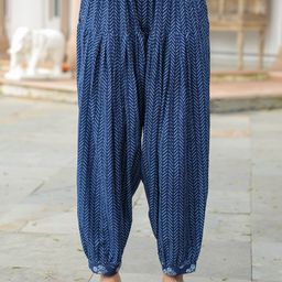 Aramya Women Chevron Printed Loose Fit Cotton Salwar-image-90