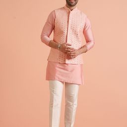 KISAH Embroidered Woven Nehru Jackets-picture-22