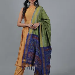 TJORI Geometric Printed Cotton Dupatta-50