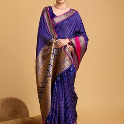 MARUTI ART Woven Design Zari Pure Silk Paithani Saree-image-80