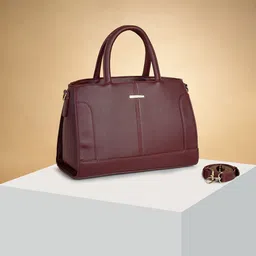 Forever Glam by Pantaloons PU Structured Shoulder Bag with Cut Work-9