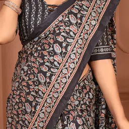 Anouk Rustic Ethnic Motifs Bagru Saree image 4
