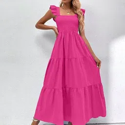 all about you Women Solid Maxi Dress-image-53
