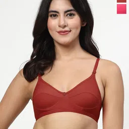 LILY anpas Pack Of 2 Full Coverage Seamed Non Padded Bra-27
