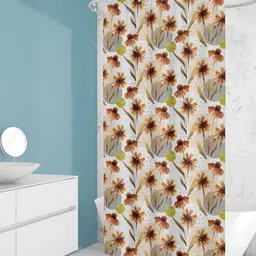 ArtzFolio Brown & CreamPrinted Waterproof Shower Curtain-image-41