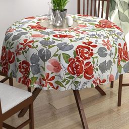 Trance Home Linen Red Cotton 4-Seater Table Cover-picture-52