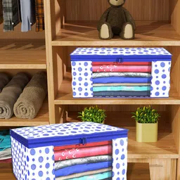 Kuber Industries Blue & White 24 Pieces Printed Drawer Organisers-7