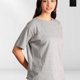 NEYSA Women 2 Printed Drop-Shoulder Sleeves Pockets T-shirt-image-83