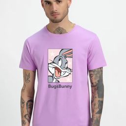 HESHA Men Bugs Bunny Graphic Printed Round Neck Cotton T-shirt-image-26