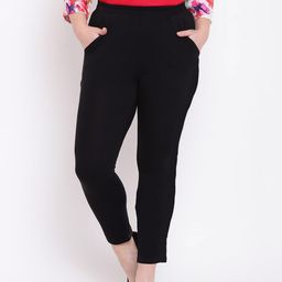 The Pink Moon Women Smart Slim Fit High-Rise No Fly Trousers-image-58