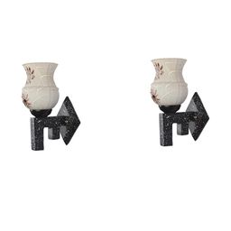 1ST TIME Brown & White Glass Traditional Cylinder Shaped Wall Lamp-picture-16