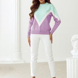 StyleCast Women Colourblocked Round Neck Long Sleeves Pullover-image-52